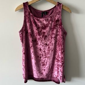 Cynthia Rowley Velvet Sleeveless Tank Top Blouse Top B